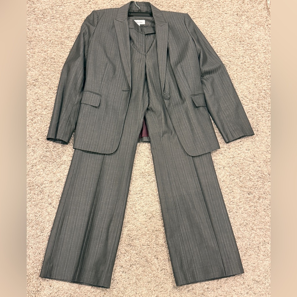 Calvin Klein Charcoal‎ Pinstripe Suit